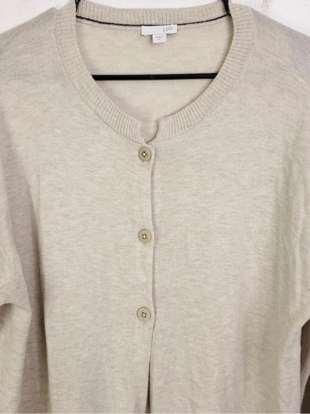 J Jill Neutral Cream Long Cardigan SZ XL - Picture 3 of 8
